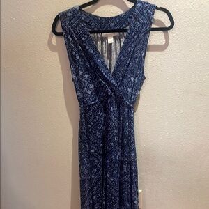 Motherhood Maternity Blue Patterned Maxi Dress